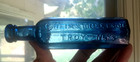Open Pontil 1850 C heimstreet Troy ny Cobalt 8 Sided Hair Coloring Bottle Mint