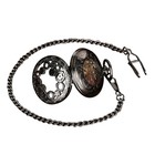 1 Pc Vintage Steampunk Mens Pocket Watch Skeleton Luxury Pocket Watch With Chain
