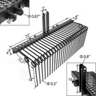 72  Pine Straw Needle Rake 3 Point Landscape Rake Powder Coated Steel Spring