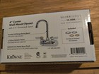 Krowne Metal Silver Series 4  Center Wall Mount Faucet  3-1 2  Gooseneck Spout 