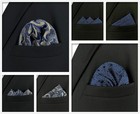 Shlax wing 5 Pieces Assorted Mens Silk Pocket Square Handkerchiefs Set Set53