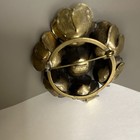 Gold Tone Flower Brooch Pin Multicolor Crystal Rhinestones 2 In Silver   16 