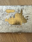 Disneyland Park Vintage Make Up Compact   Cigarette Case Etched Castle Gold Tone