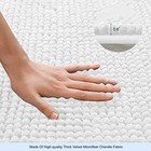  Bathroom Rugs Chenille Bath Rug Soft Short Plush Bath Mat Soft 16  X 24  White