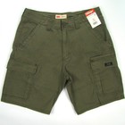 New Men s Wrangler Cargo Shorts Stretch Olive Relaxed Fit Tech Pocket All Sizes