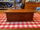 Small Handmade Primitive Antique Pine Chest  13 3 4  X 6  X 6  