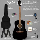 Fender Fa-125 Dreadnought Acoustic Guitar - Black W  Gig Bag