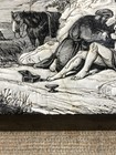 Antique Letterpress Wood Engraving Printer   s Block The Good Samaritan C 1800   s