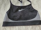    nike Girls Youth Medium Black Gray Seamless Dri-fit Racerback Sports Bra