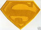7  X 10  Large Fully Embroidered All Yellow Superman Cape Back Logo Patch