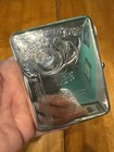 Antique German Russian Masonic Embossed Silver 875 Cigarette Case W  Monogram Vg
