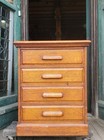 Small Antique Quartersawn Oak File Office Cabinet