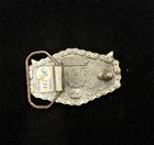 Vintage  American Eagle Design Surrounded By A Motorcycle Chain Belt Buckle Rare