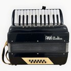 Vintage Pan Italia Piano Accordion Black Made In Italy 12 Bass 25 Key 1950s