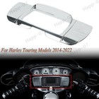 For Harley Touring 2014-2022 Chrome Tri Line Gauge Stereo Trim Panels Cover