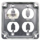 Steel City Rs8 Steel 2-gang Duplex Outlet receptacle Cover  1 2  Raised  4-inch