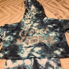 Limited Too Girls Size 4ttie Dye Hooded Crop Top Jogger Set Glitter  good Vibes 