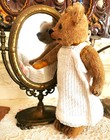 Sweet Antique  Pre War 9  Goldblond German Mohair Teddy W  Shoe Button Eyes 1910