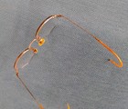Vintage 1930s 1940s 1 10 12k Gold Filled Octagon Rimless Eyeglasses Cable Temple