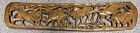 Vintage African Tribal Carved Relief Wood Panel Wall Art Storyboard 25   x9   