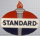 Standard Oil  Rare Porcelain Heavy Metal 30 Inches Double Side