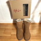 Style   Co  Tan Shearling-lined Winter Boots