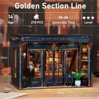 Diy Book Nook Kit Men Women Wooden Miniature Dollhouse Kit Book Lover Fashion