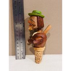 Vintage Hand-carved Mechanical Bottle Stopper   German black Forest Folk Art
