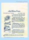 1940s Laura Wheeler Embroidery Transfer 608 Uncut Waterlily Pillowcases   Sheets