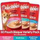 Hartz Delectables Bisque Lickable Wet Cat Treats Variety Pack  30 Count