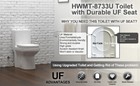 Horow One Piece Toilet Compact Small Bath Wc Dual Flush 12   Rough-in W  Uf Seat