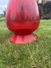 Vintage Terrarium Atomic 70s Red Plastic 18    Space Age Planter Retro Mcm