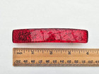 Fused Brilliant Red Handcrafted Dichroic Glass Genuine French Hair Barrette