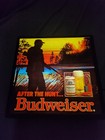 Vintage Budweiser Beer  after The Hunt  Lighted Black Box Sign 18   x18   