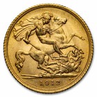 1912-s Australia Gold 1 2 Sovereign Bu
