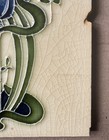 Antique Boote - Art Nouveau Majolica Tile C1900
