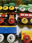 Wooden Train Set 12 Pcs  Train Toys Magnetic Set Includes 3 Engines Toy Train