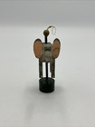 Midwest Wooden Ornament Carousel Elephant Hand Painted 3 1 2  Vintage