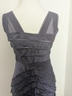 Alberta Ferretti Dark Plum Silk Cocktail Dress Euc 6