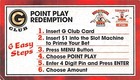 Golden Casino Group - Las Vegas  Nv - Paper Slot Play Instruction Card