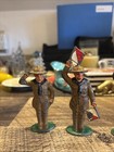 Barclay Lead Figure Boy Scouts Lot Of 4 Vintage