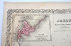 Rare 1855 J  H  Colton Map Of Japan Nippon Kiusiu Sikok Yesso Japanese Kuriles