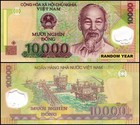Vietnamese Currency 10000 Vietnam Dong Vnd   Random Year  Unc  Polymer X 10 Pcs