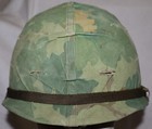 Original Vietnam M1 Helmet Set With Graffiti