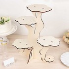 Natural 19  Wooden 5 Tier Cupcake Dessert Display Stand Tree Tower Party Events