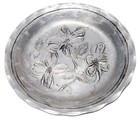 Vintage Wendell August Forge Hammered Aluminum Lot Of 2 Floral Coasters