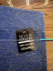 Seven Apparel Fleece Lined High Rise Stretch Leggings Blue Flecked M