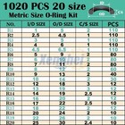1020 Pcs O Ring Kit 20 Size Nitrile Rubber Oring Assortment Set For Car Auto Veh