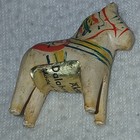 Swedish Hand Made Antique Mini Dala Horse Mid 1900s W  Sticker