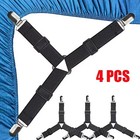 4bed Sheet Fasteners Adjustable Elastic Suspenders Straps Mattress Covers Clips